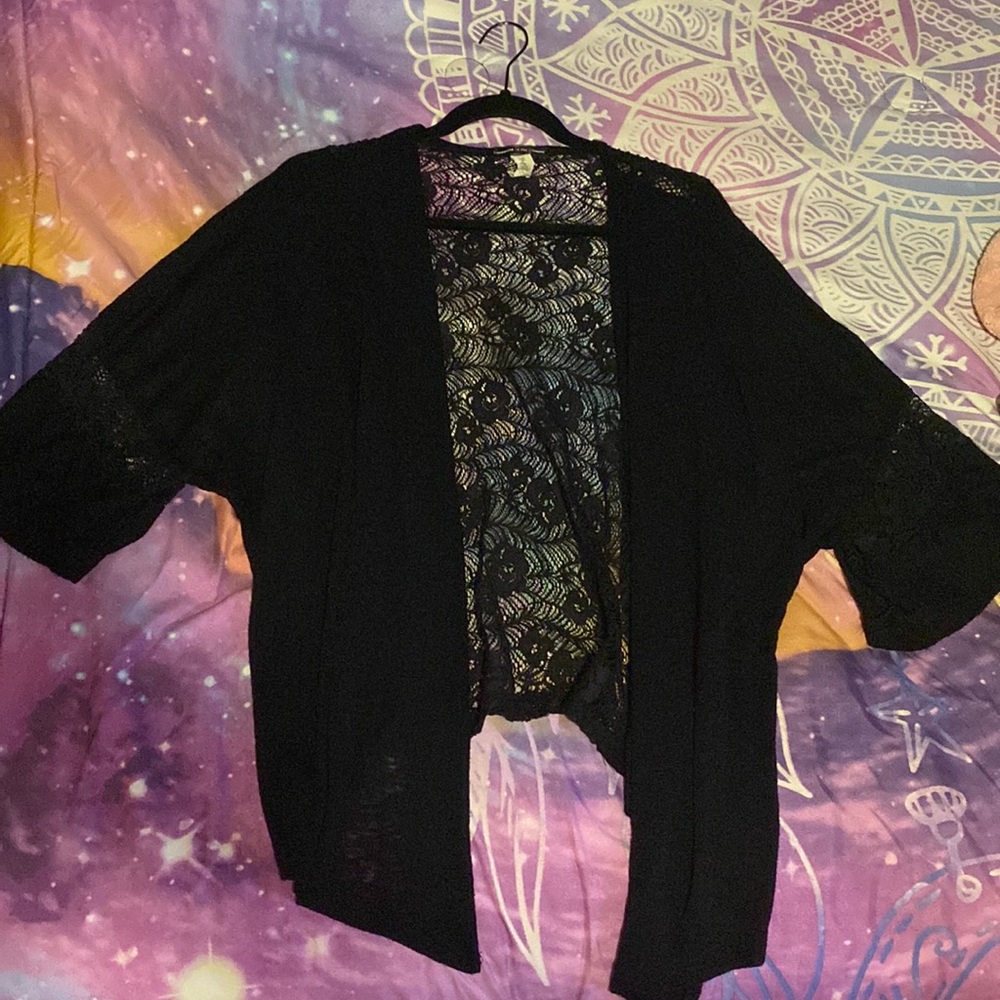 Black Lace Cardigan
